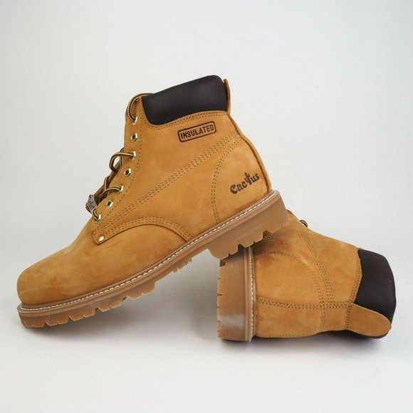 Cactus Other - Cactus Mens Boots Work Steel Toe Nubuck Wheat